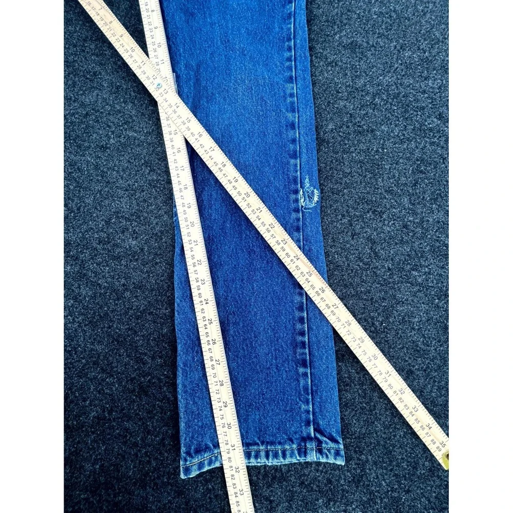Lee Jeans Mens 32x31 Blue Denim Relaxed Fit Cotton Logo Straight Leg Medium Wash